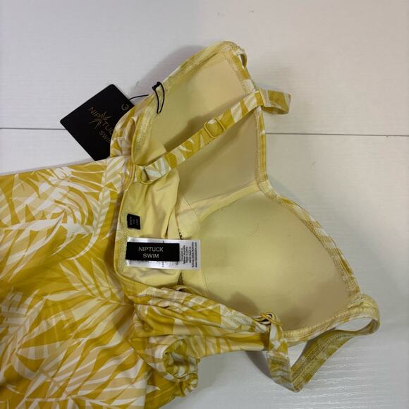 NWT Nip Tuck Butter Yellow One Piece Swimsuit Size 4 W0458 - Picture 7 of 9